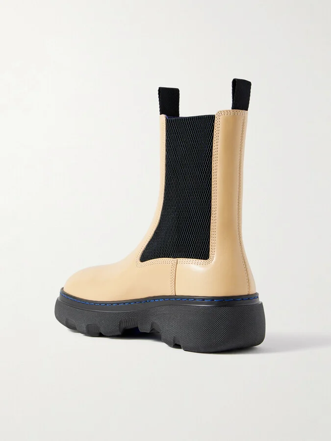 Burberry - Leather Chelsea Boots - Neutrals - Image 3