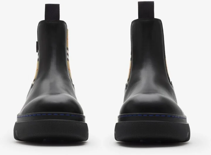Burberry Leather Creeper Low Chelsea Boots Size: 35 - Image 3