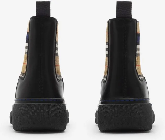 Burberry Leather Creeper Low Chelsea Boots Size: 35 - Image 4