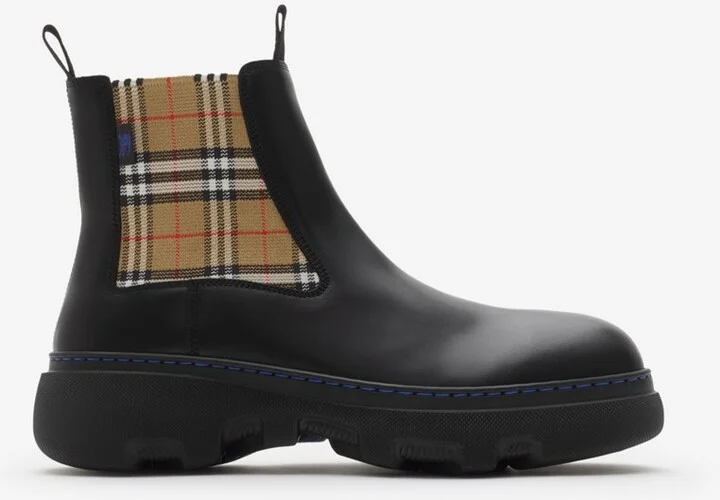 Burberry Leather Creeper Low Chelsea Boots Size: 35