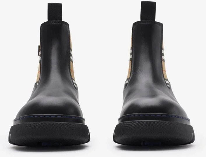 Burberry Leather Creeper Low Chelsea Boots Size: 39 - Image 3