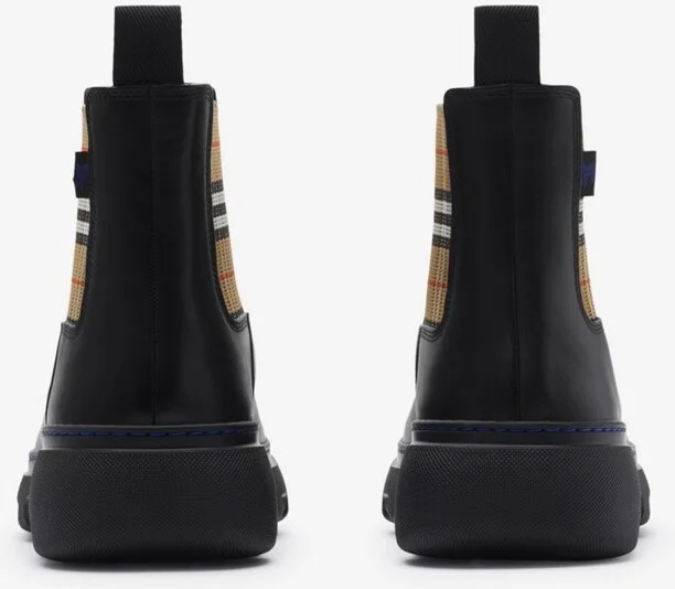 Burberry Leather Creeper Low Chelsea Boots Size: 39 - Image 4