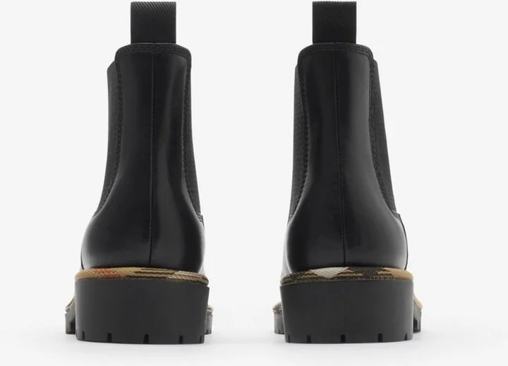 Burberry Leather Gravel Chelsea Boots​ Size: 35 - Image 4