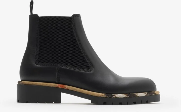 Burberry Leather Gravel Chelsea Boots​ Size: 35
