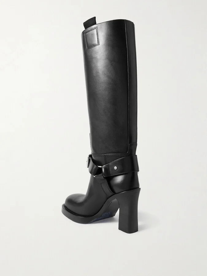 Burberry - Leather Knee Boots - Black - Image 3