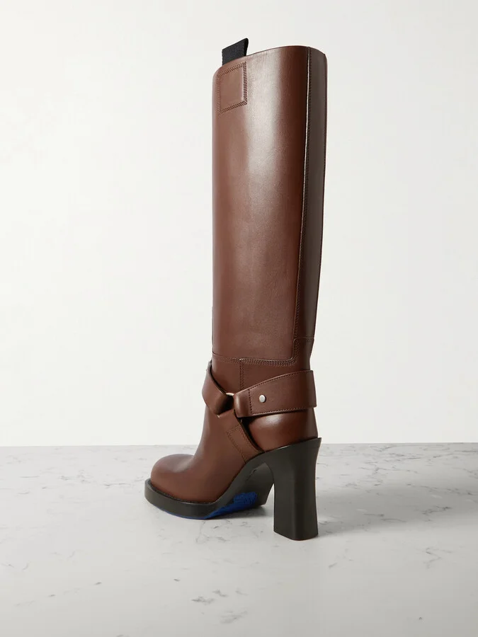Burberry - Leather Knee Boots - Brown - Image 3