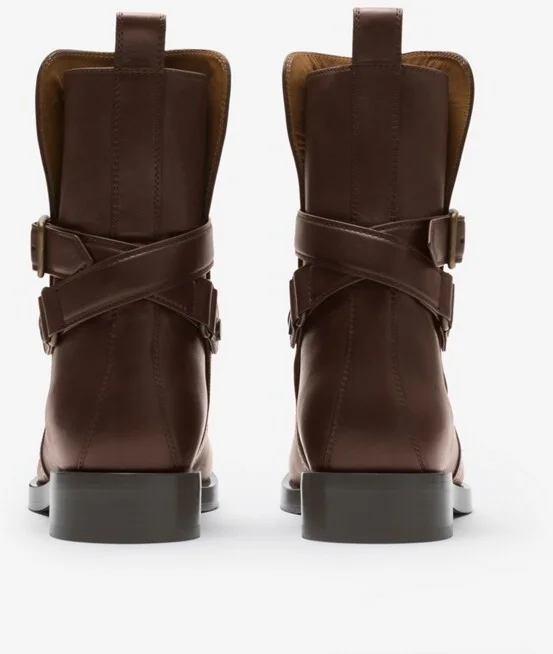 Burberry Leather Ledger Jodphur Boots​​ Size: 41 - Image 3