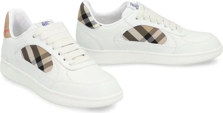 Burberry Leather Low-Top Sneakers - Image 3