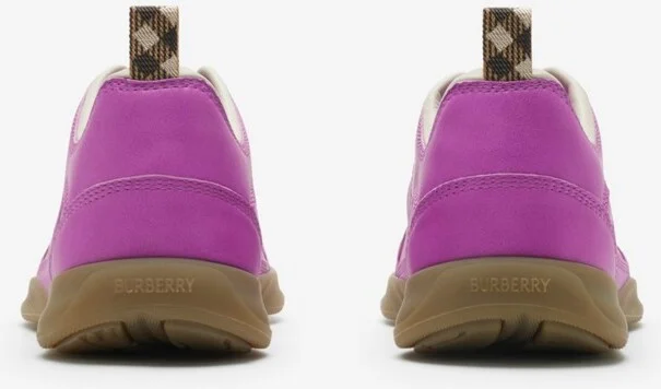 Burberry Leather Matrix Sneakers Size: 42 - Image 4