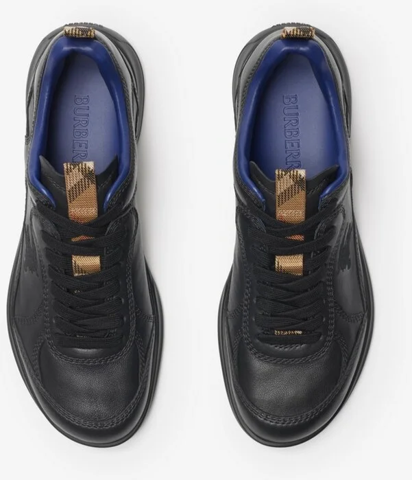 Burberry Leather Matrix Sneakers Size: 42 - Image 5