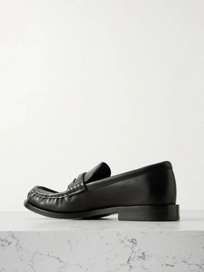 Burberry - Leather Penny Loafers - Black - Image 3