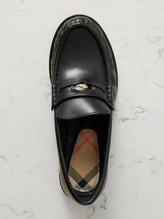 Burberry - Leather Penny Loafers - Black - Image 5
