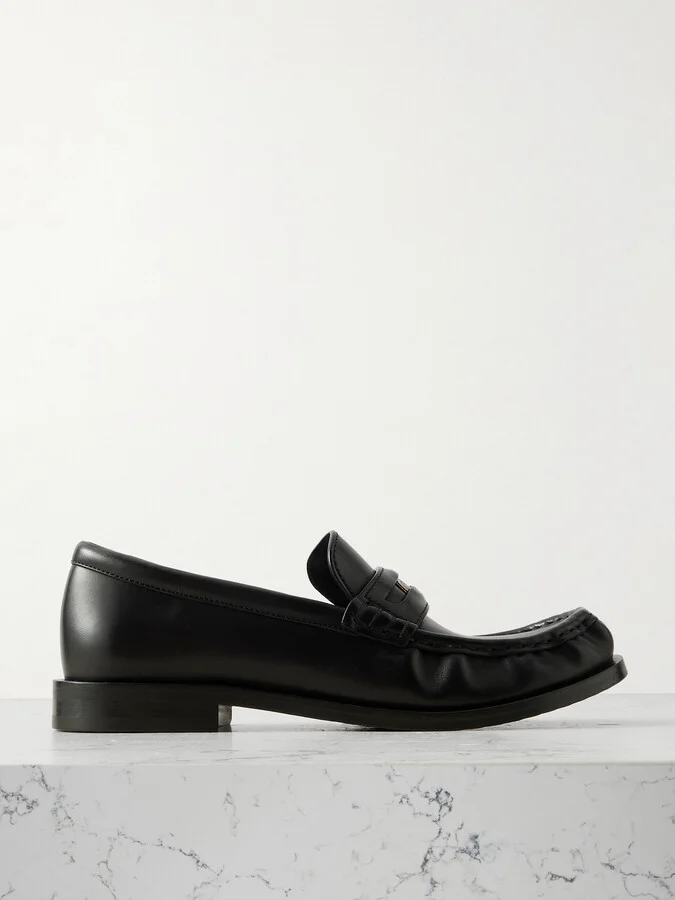 Burberry - Leather Penny Loafers - Black