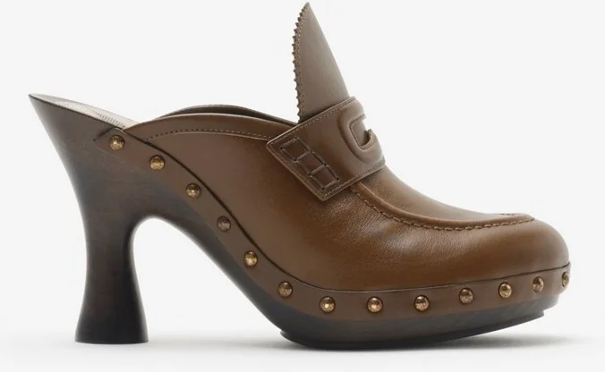 Burberry Leather Potter Clogs Size: 35