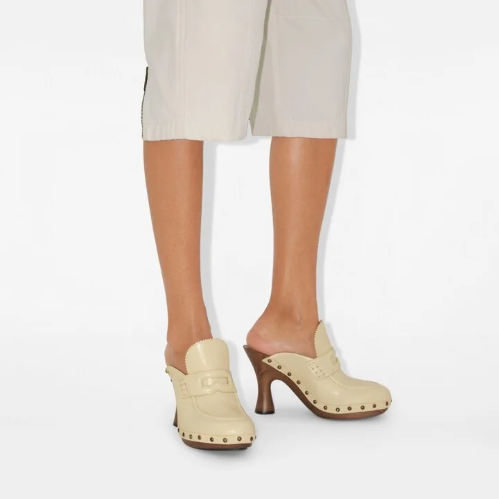 Burberry Leather Potter Clogs Size: 36 - Image 2
