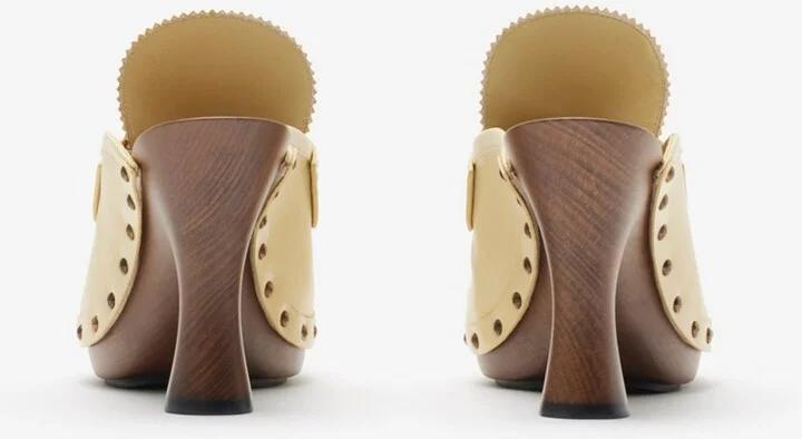 Burberry Leather Potter Clogs Size: 36 - Image 4