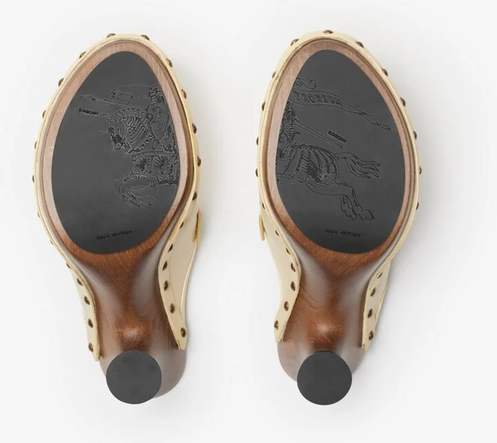 Burberry Leather Potter Clogs Size: 36 - Image 6