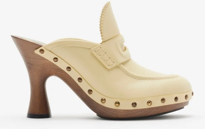 Burberry Leather Potter Clogs Size: 36