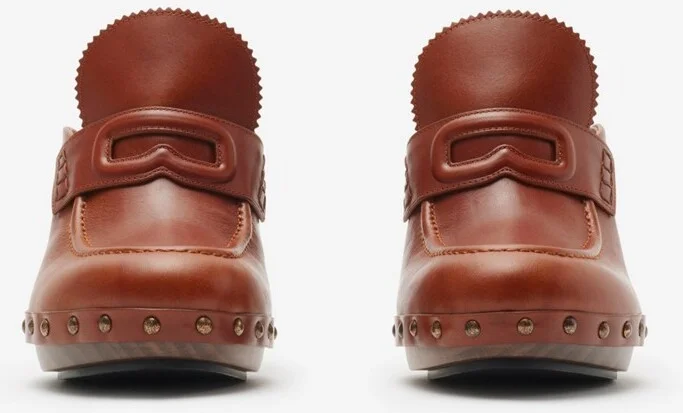 Burberry Leather Potter Clogs Size: 38 - Image 3
