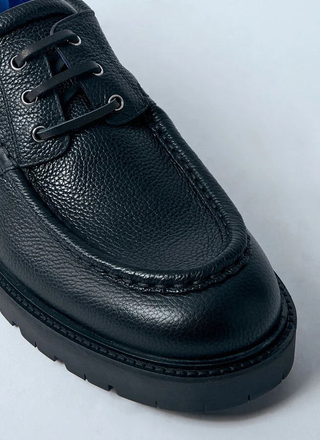 Burberry Leather Raft Boat Shoes - Man Lace Ups Black Eu - 45 - Image 3