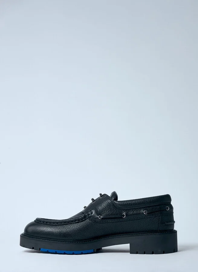 Burberry Leather Raft Boat Shoes - Man Lace Ups Black Eu - 45 - Image 4