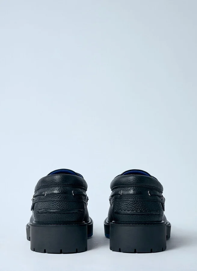 Burberry Leather Raft Boat Shoes - Man Lace Ups Black Eu - 45 - Image 5