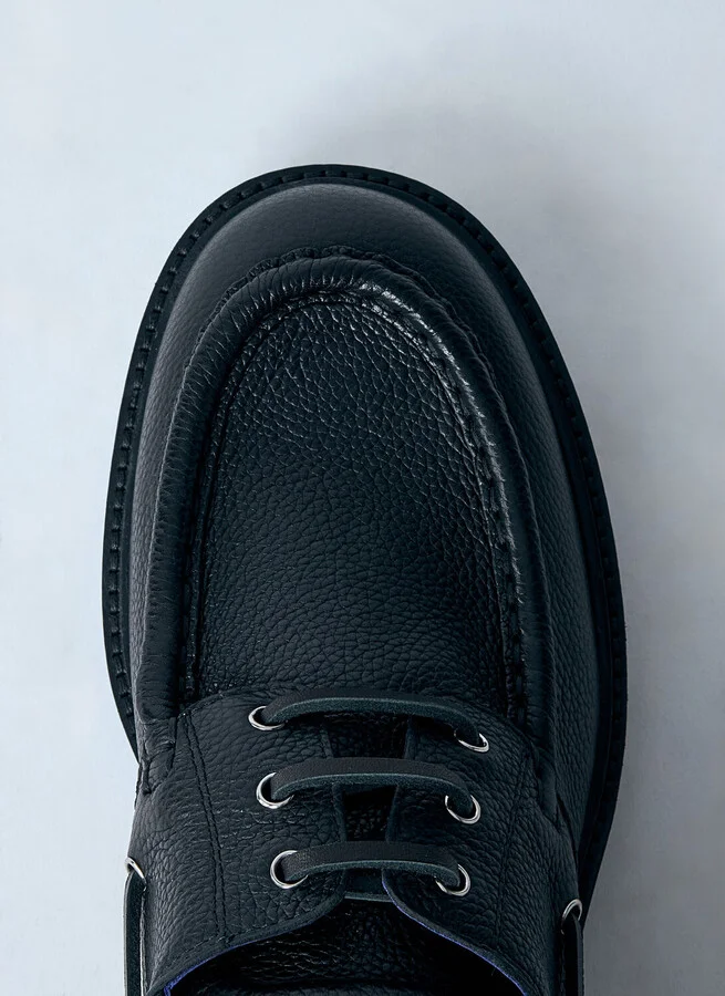 Burberry Leather Raft Boat Shoes - Man Lace Ups Black Eu - 45 - Image 6
