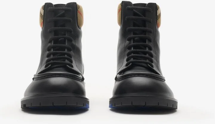 Burberry Leather Rogue Combat Boots Size: 41 - Image 2