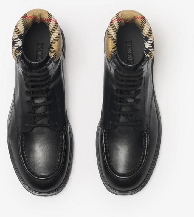 Burberry Leather Rogue Combat Boots Size: 41 - Image 4