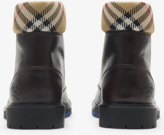 Burberry Leather Rogue Combat Boots Size: 42 - Image 3