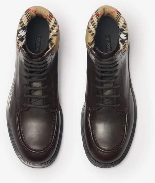 Burberry Leather Rogue Combat Boots Size: 42 - Image 4