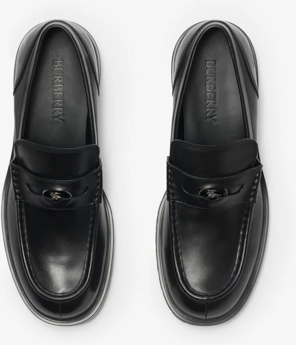 Burberry Leather Rogue Loafers Size: 40 - Image 5