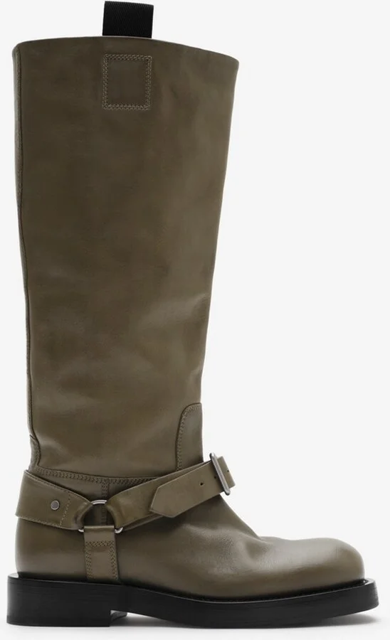 Burberry Leather Saddle High Boots Size: 35