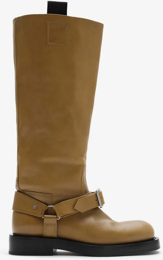 Burberry Leather Saddle High Boots Size: 36