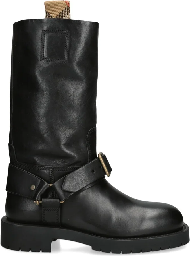 Burberry Leather Soft Saddle Boots