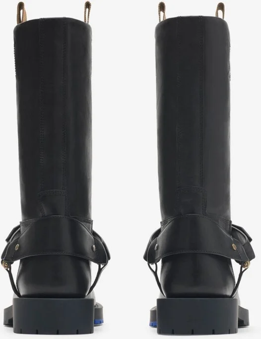 Burberry Leather Soft Saddle Low Boots​ Size: 35 - Image 4