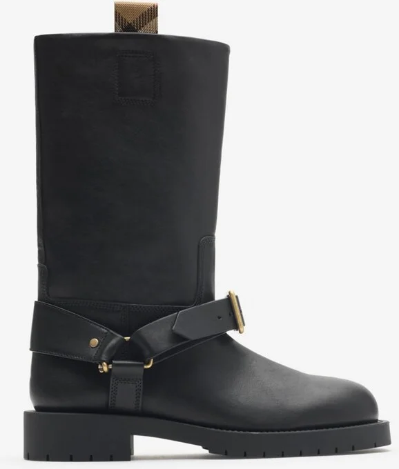 Burberry Leather Soft Saddle Low Boots​ Size: 35