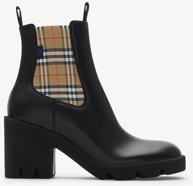 Burberry Leather Stride Chelsea Boots Size: 35