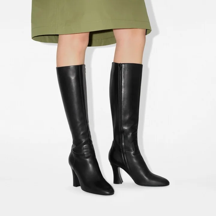 Burberry Leather Trinket High Boots Size: 35 - Image 2