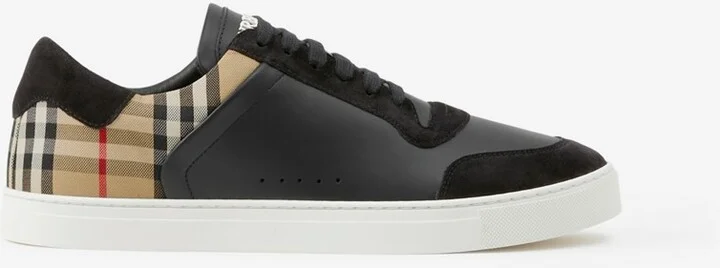 Burberry LeatherSuede and Check Sneakers Size: 39