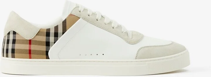 Burberry LeatherSuede and Check Sneakers Size: 39