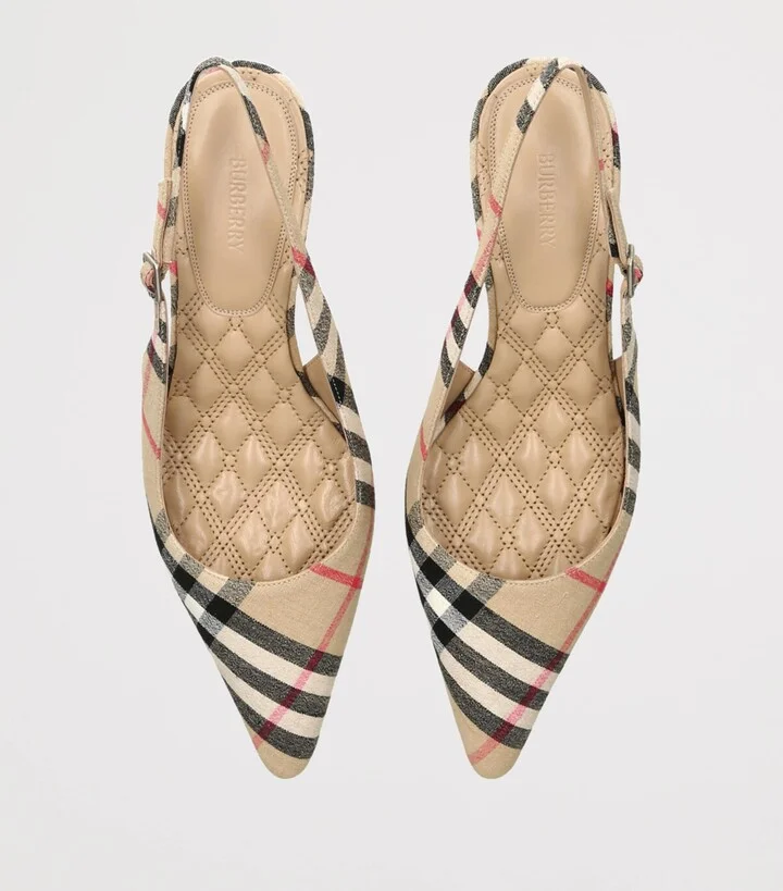 Burberry Lf Dame Slingback Heels 55 - Image 4