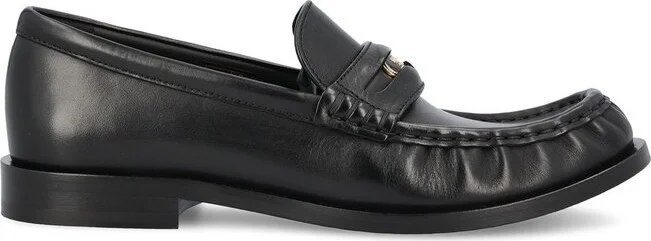 Burberry Logo Plaque Slip-On Loafers