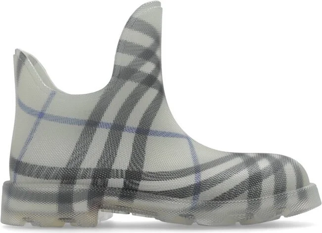 Burberry Marsh Checked Wellington Ankle Boots