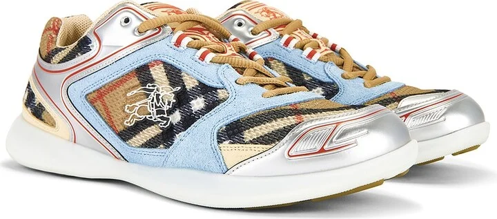 Burberry Matrix Sport Sneaker in Tan,Blue - Image 2