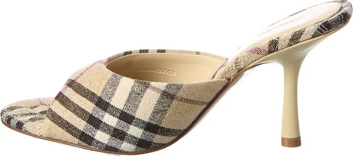 Burberry Mews Check Linen Sandal - Image 2