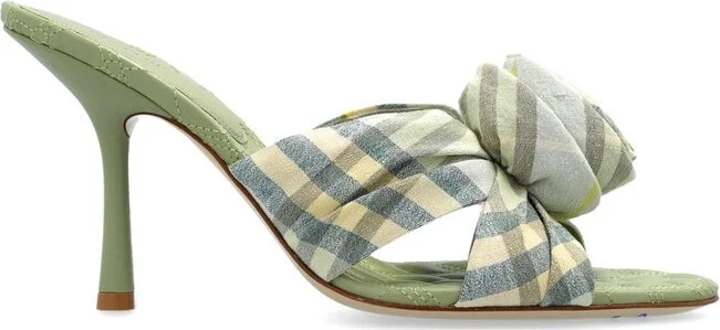 Burberry Mews Checked Heeled Sandals