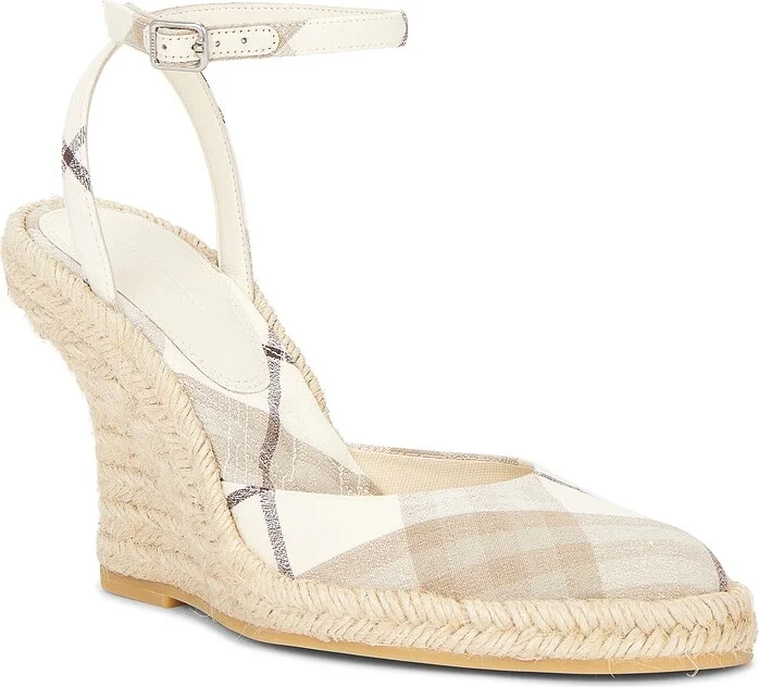 Burberry Mews Espadrille Wedge in Tan - Image 2