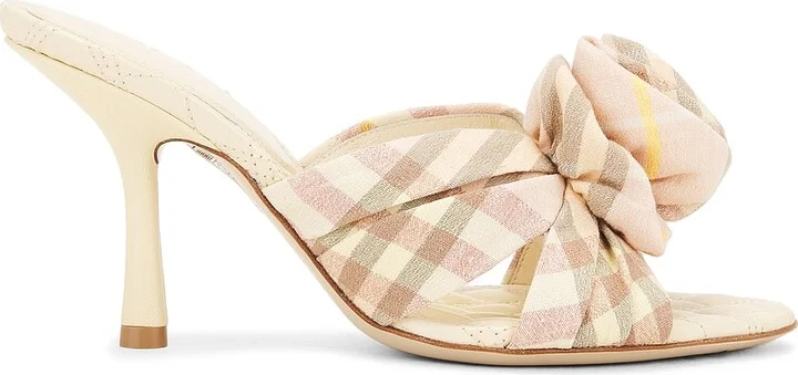 Burberry Mews Rose Sandal in Cream