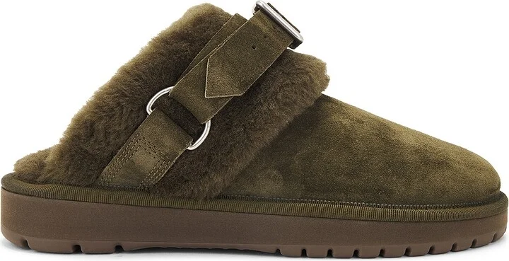 Burberry Mule Slide in Dark Green